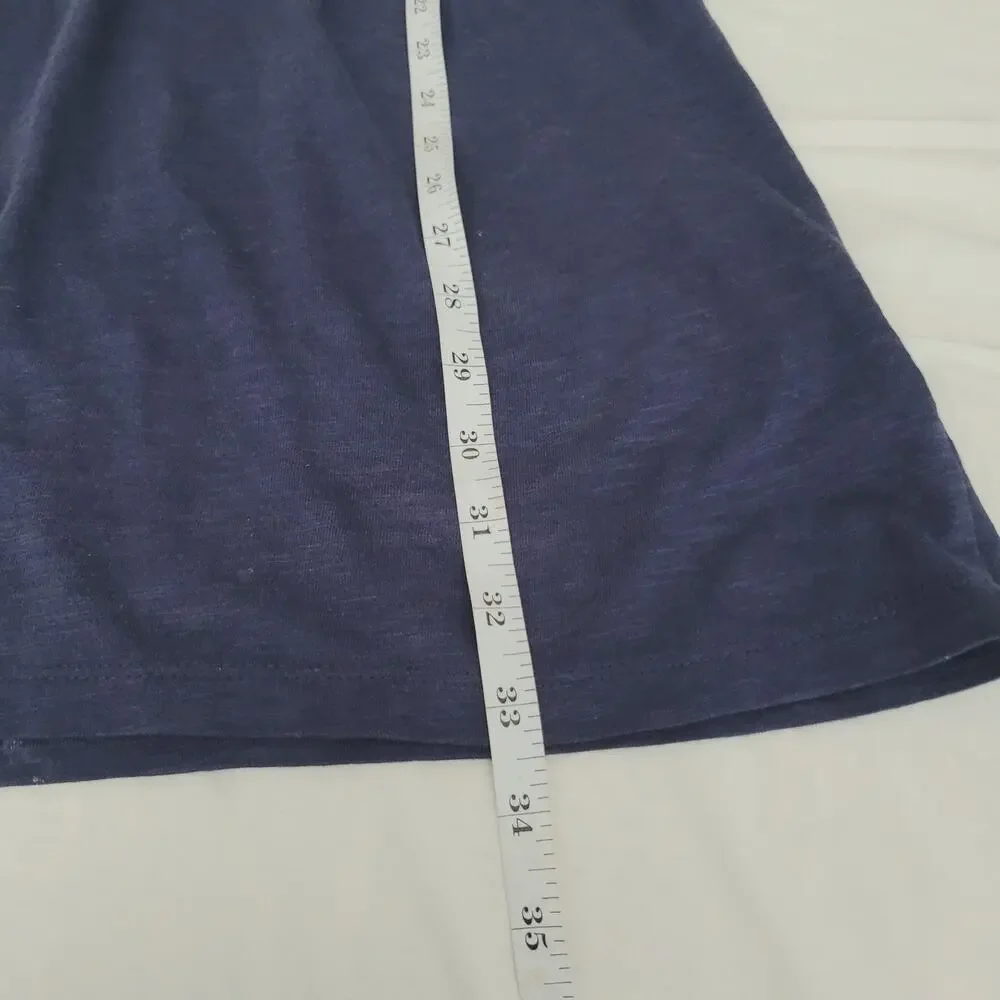Lilly Pulitzer Dress XXS Amberly Navy Blue Pintuck Henley 3/4 Sleeve Modal Knit - Picture 10 of 11
